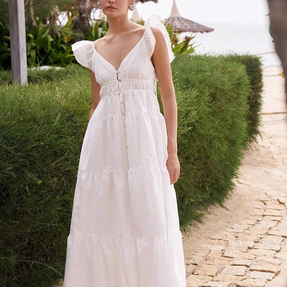 Maxi Dress White - D0489